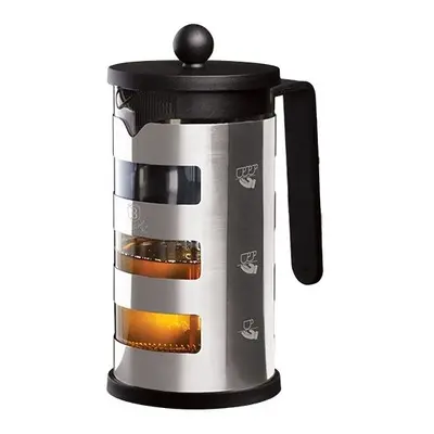 BERLINGERHAUS Konvice na čaj a kávu french press 1 l Black Silver Collection BH-7807