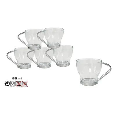 BERGNER Hrnek na espresso skleněný 85 ml sada 6 ks 8430540233620