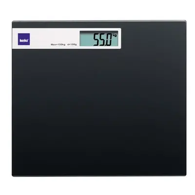 KELA Osobní váha digitální skleněná černá do 150kg GRAPHITO KL-21298