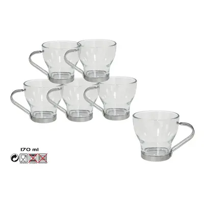 BERGNER Hrnek na espresso skleněný 170 ml sada 6 ks 8430540233644