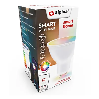 ALPINA-NK Chytrá žárovka LED RGB WIFI bílá + barevná GU10 ED-225431