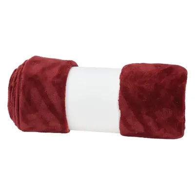 HOMESTYLING Deka flanel 130 x 160 cm burgundy červená KO-AAE332050