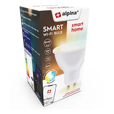 ALPINA-NK Chytrá žárovka LED WIFI bílá stmívatelná GU10 ED-225434