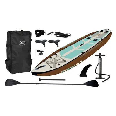 XQMAX Paddleboard pádlovací prkno 330 cm s kompletním příslušenstvím hnědá KO-8DP001530