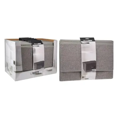 HOMESTYLING Úložný box s víkem44x33x22 cm textil šedý KO-101001750seda