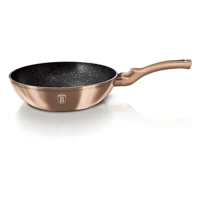 BERLINGERHAUS Wok s mramorovým povrchem 30 cm Rosegold Metallic Line BH-6171