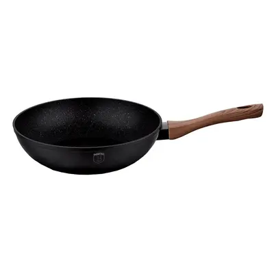 BERLINGERHAUS Pánev WOK s mramorovým povrchem 28 cm EBONY Line Rosewood BH-1719