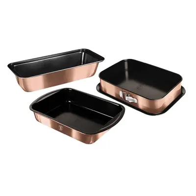 BERLINGERHAUS Sada pečicích forem 3 ks Rosegold Metallic Line BH-7633