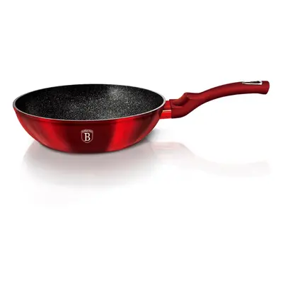 BERLINGERHAUS Wok s mramorovým povrchem 28 cm Burgundy Metallic Line BH-1267