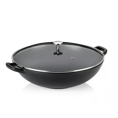 KELA Wok s poklicí litinový CALIDO 36 cm černá KL-12475