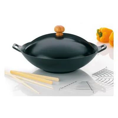 KELA Wok litinový 36 cm s příslušenstvím sada 5 ks KL-77943