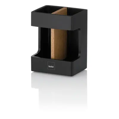 KELA Držák na zubní kartáčky Cube polyresin black KL-23688