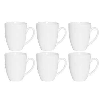 HIT Sada hrnků 6 ks porcelán 375 ml bílá HT-27020692