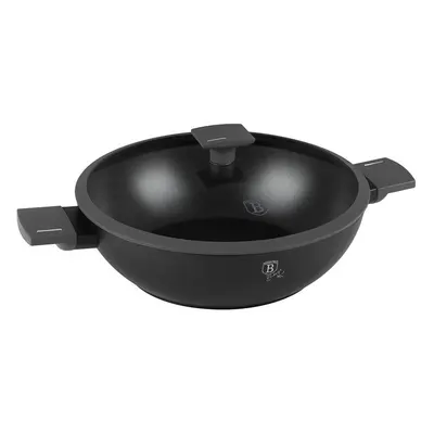 BERLINGERHAUS Pánev WOK s titanovým povrchem a poklicí 30 cm Antracit Collection BH-8125