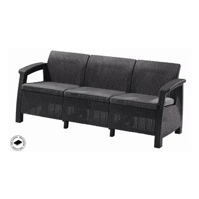 Keter Zahradní nábytek Keter Corfu love seat max třísedačková pohovka grafitová KT-610261