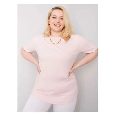 Dámská halenka plus size STELLA světle růžová