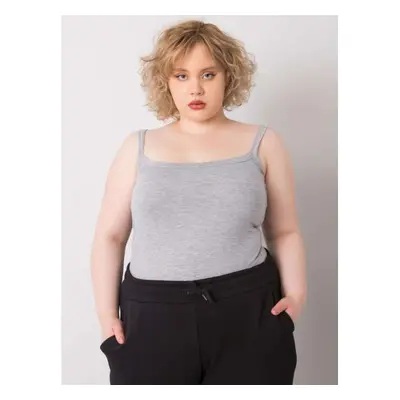 Dámský top plus size s ramínky Scarlette šedý