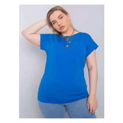 Dámské tričko plus size LEANNE tmavě modré