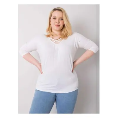 Dámská halenka MARIEL plus size bílá