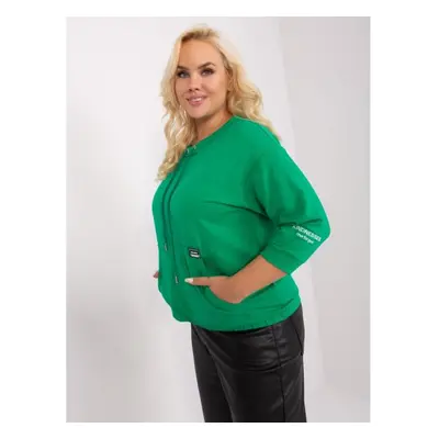 Dámská halenka plus size s kapsami BANG zelená