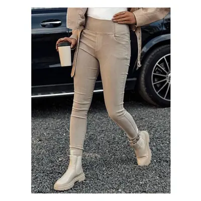 Damen-Leggings COZYVIBE a'la jeans beige