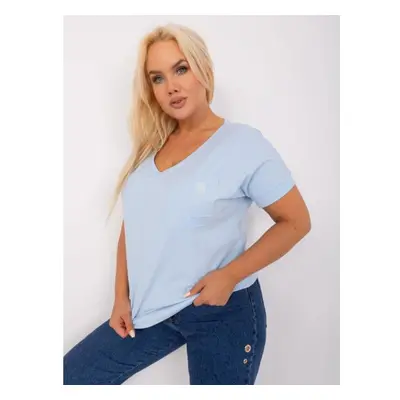 Dámská halenka plus size BUR světle modrá