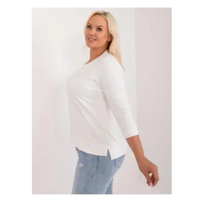 Dámská halenka plus size bavlněná ecru