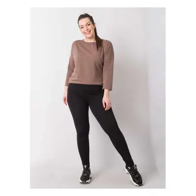 Dámské legíny bavlněné Phoebe plus size černé