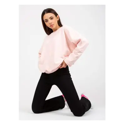 Dámská halenka oversize basic RUE PARIS světle růžová