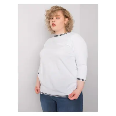 Dámská halenka plus size PEARL bílá