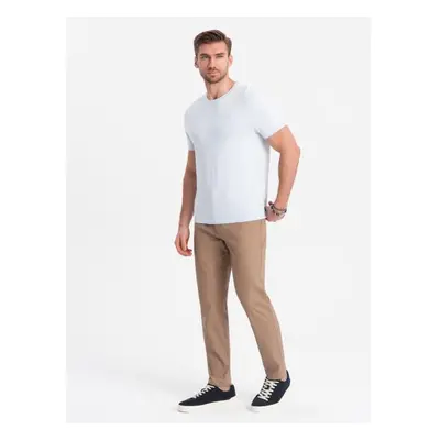 Pánské chino kalhoty SLIM FIT světle hnědé