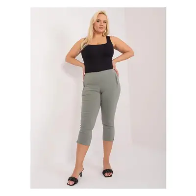 Dámské kalhoty plus size RYBA khaki