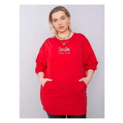 Dámská halenka plus size MESSINA červená