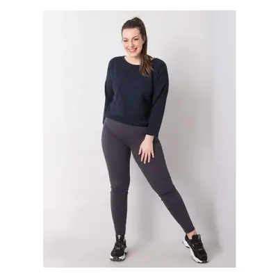 Dámské legíny bavlněné Phoebe plus size šedé