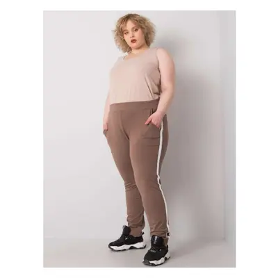 Dámské tepláky plus size KAIRI béžové