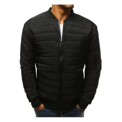 Pánská STYLE bunda prošívaná bomber jacket černá