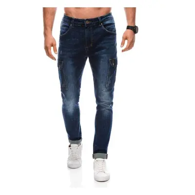 Pánské kalhoty cargo P1408 denim