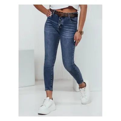 Dámské kalhoty BUTTONFIT skinny jeans kalhoty modré