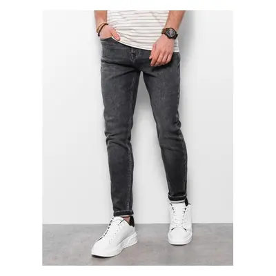 Pánské džínové kalhoty SKINNY FIT graphite V3 OM-PADP-0101