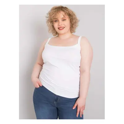 Dámský top plus size bavlněný SCARLETTE bílý