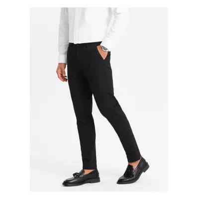 Pánské jednotné kalhoty REGULAR FIT chino - černé V5