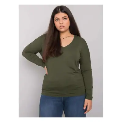 Dámská halenka plus size ELISA khaki