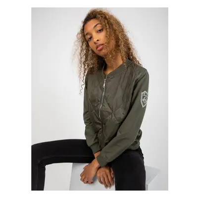 Dámská bunda/mikina bomber s kapsami RUE PARIS khaki