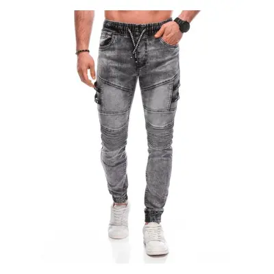 Pánské kalhoty joggers P1462 šedé