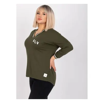 Dámská halenka volná plus size MATIANNA khaki