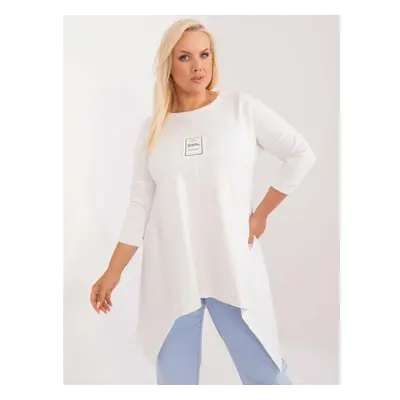 Dámská halenka plus size s 3/4 rukávy ecru