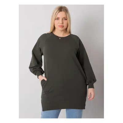 Dámská halenka plus size TOLEDO tmavě khaki