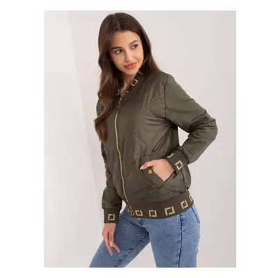 Dámská bunda bomber se zapínáním na zip SEW khaki