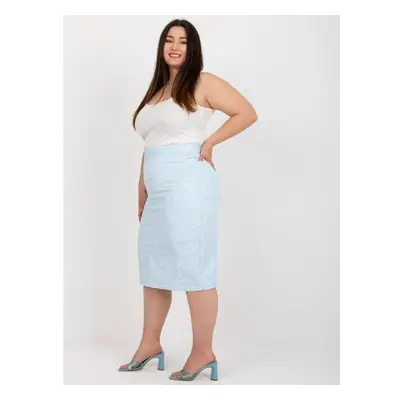 Dámská sukně plus size ORLENA světle modrá