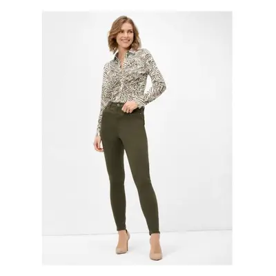 Khaki skinny fit kalhoty